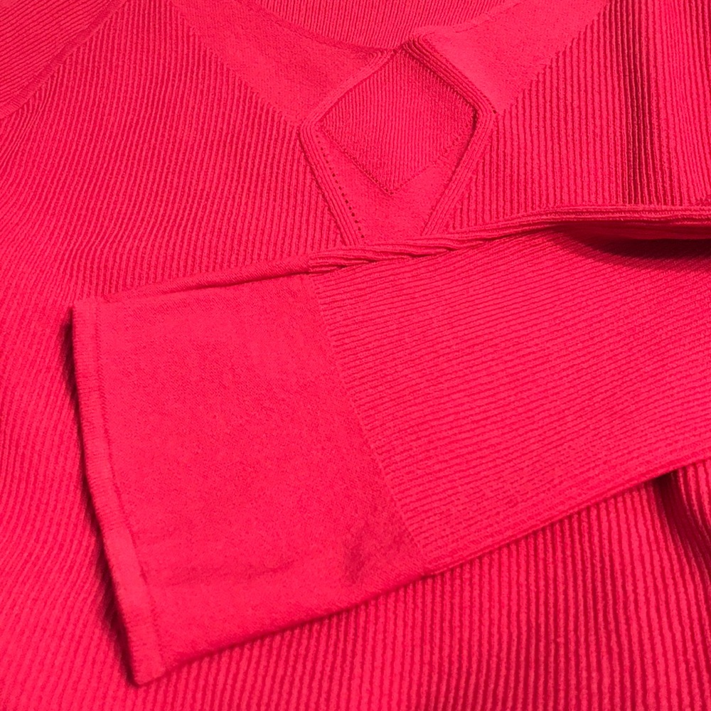 Sigrid Olsen v-neck ribbed sweater -great details - Picture 8 of 8